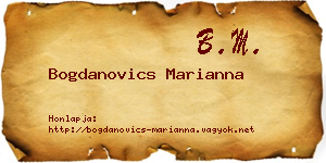 Bogdanovics Marianna névjegykártya